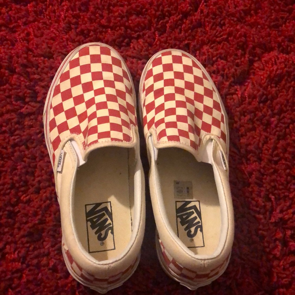 Red Checkered Vans